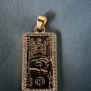 Gold Dollar Pendant Necklace